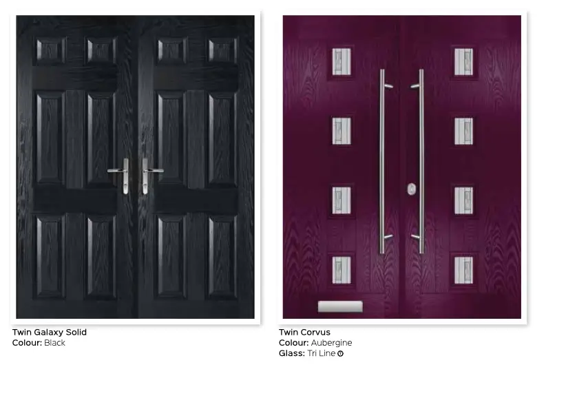 Solid Composite Twin Double Doors - Gloucestershire.