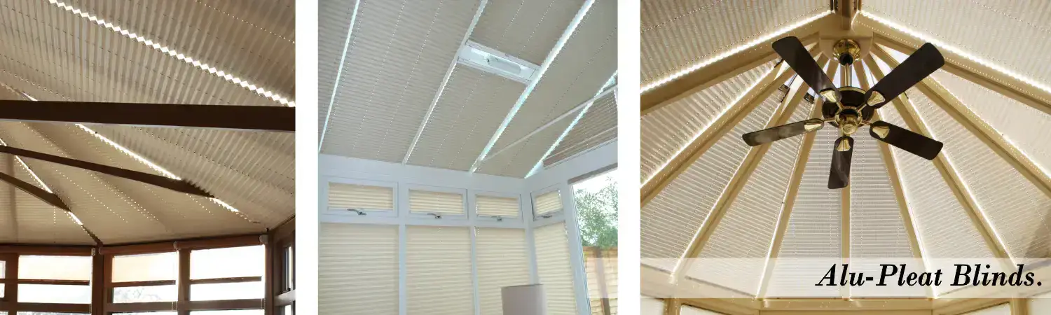 Appeal Alu-Pleat Blinds Reflecting Heat Glevum Windows Doors and Conservatories