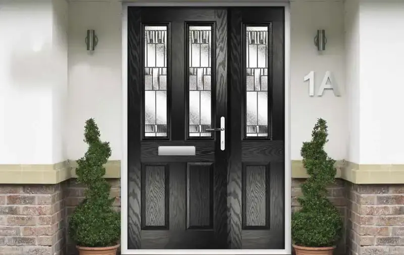Composite Double Doors Gloucestershire Wood Grain Effect