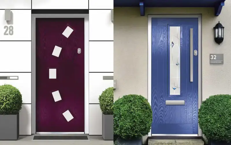Contemporary Composite Entrance Doors Gloucestershire Wood Grain Effect